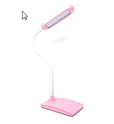 Soft Ivy Hot Blush Pink Desk Lamps For Reading In Bed For Girls