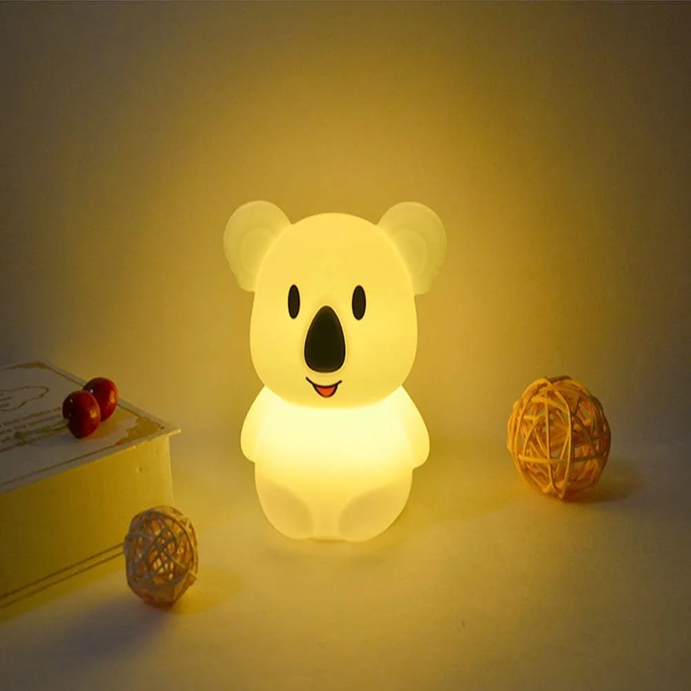 Tianhaixing Night Light Kids with Cute Koala Design Baby Children's Room LED Bedside Lamp with Changeable RGB Colors Rechargeable Night Light Compatible...
