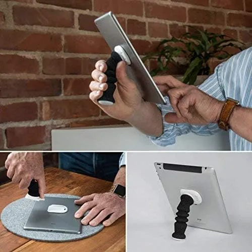 2-in-1 Comfortable handle to hold the Kindle or iPad, and an adjustable angle stand for your e-reader
