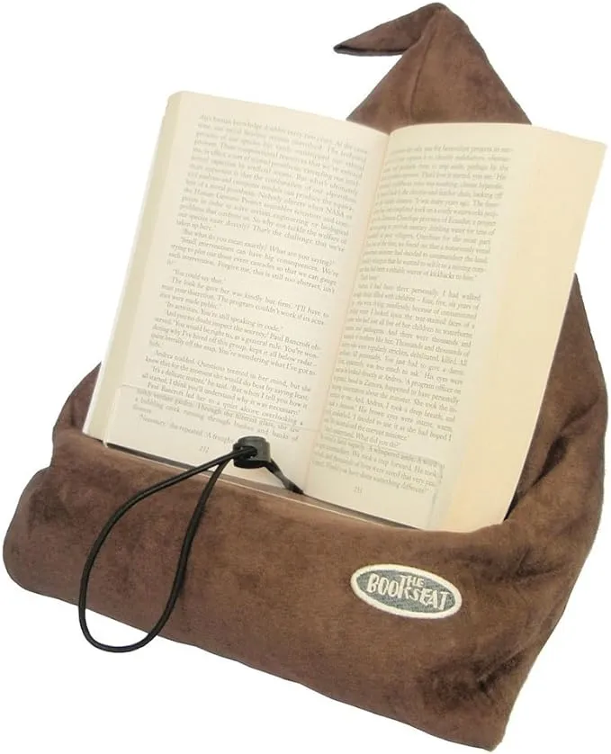 The Book Seat - Book Holder and Travel Pillow - Mocha
