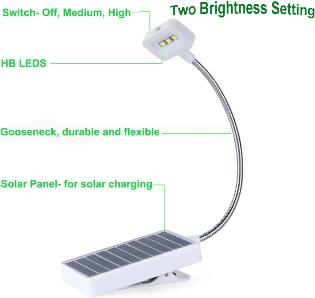 Glovion solar book light