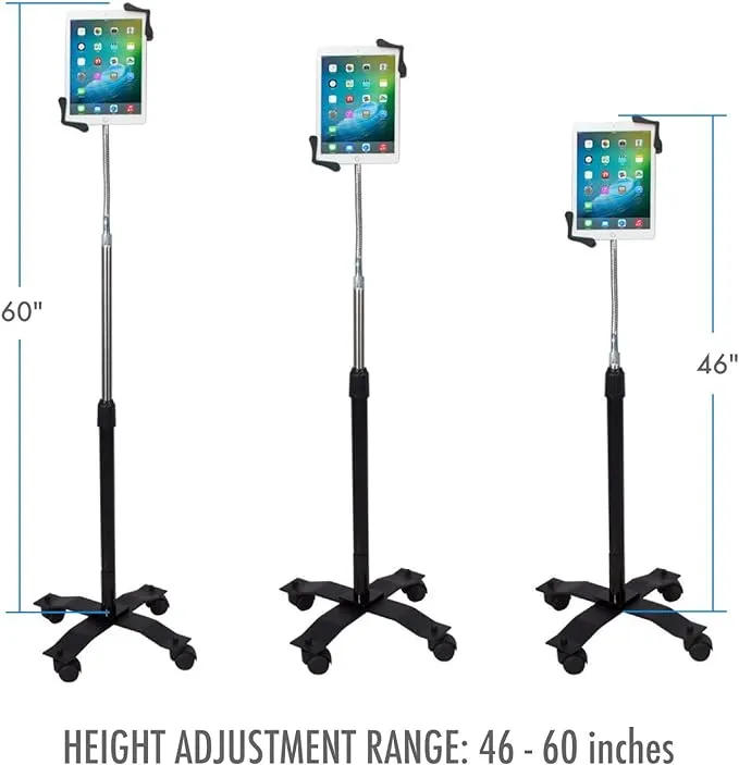 This Gooseneck floor stand tablet holder with wheels is an inexpensive option for holding Kindle/iPad in bed.