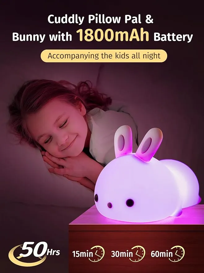 Multicolor Animal shaped kids light lamp with remote and timer