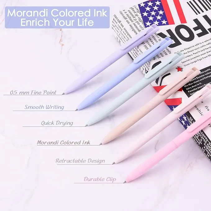 colorful journaling gel pens