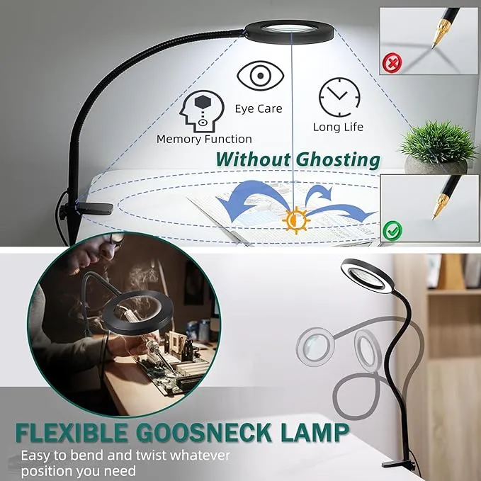 Tobegiga 10X Magnifier Lamp: