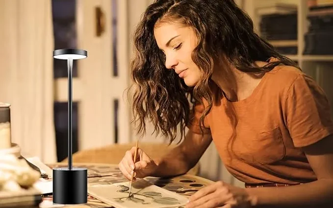 Corless Rechargeable Tall Bedside lamp