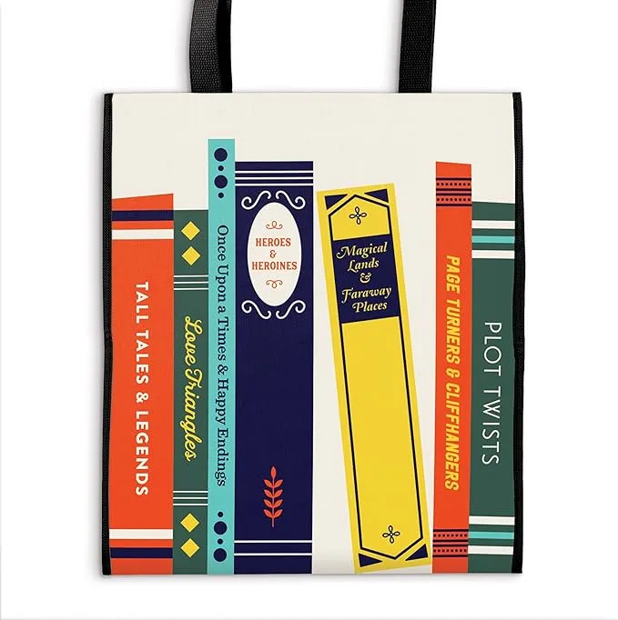 Book themed tote bag