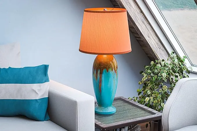 Tall Luxury Teal-Tucson Bedside Table Lamp