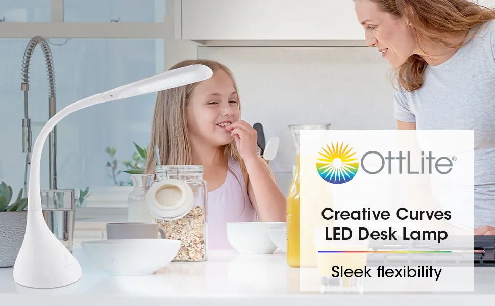 OttLite Creative Curves LED Desk Lamp: