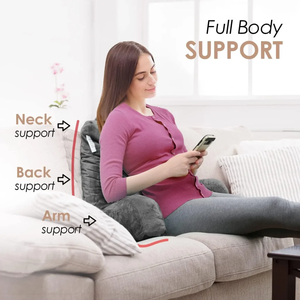 Get a back support pillow - To read in an ergonomic posture