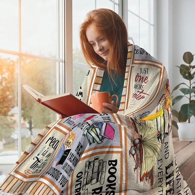 16. Bookish inspired Cozy blanket: